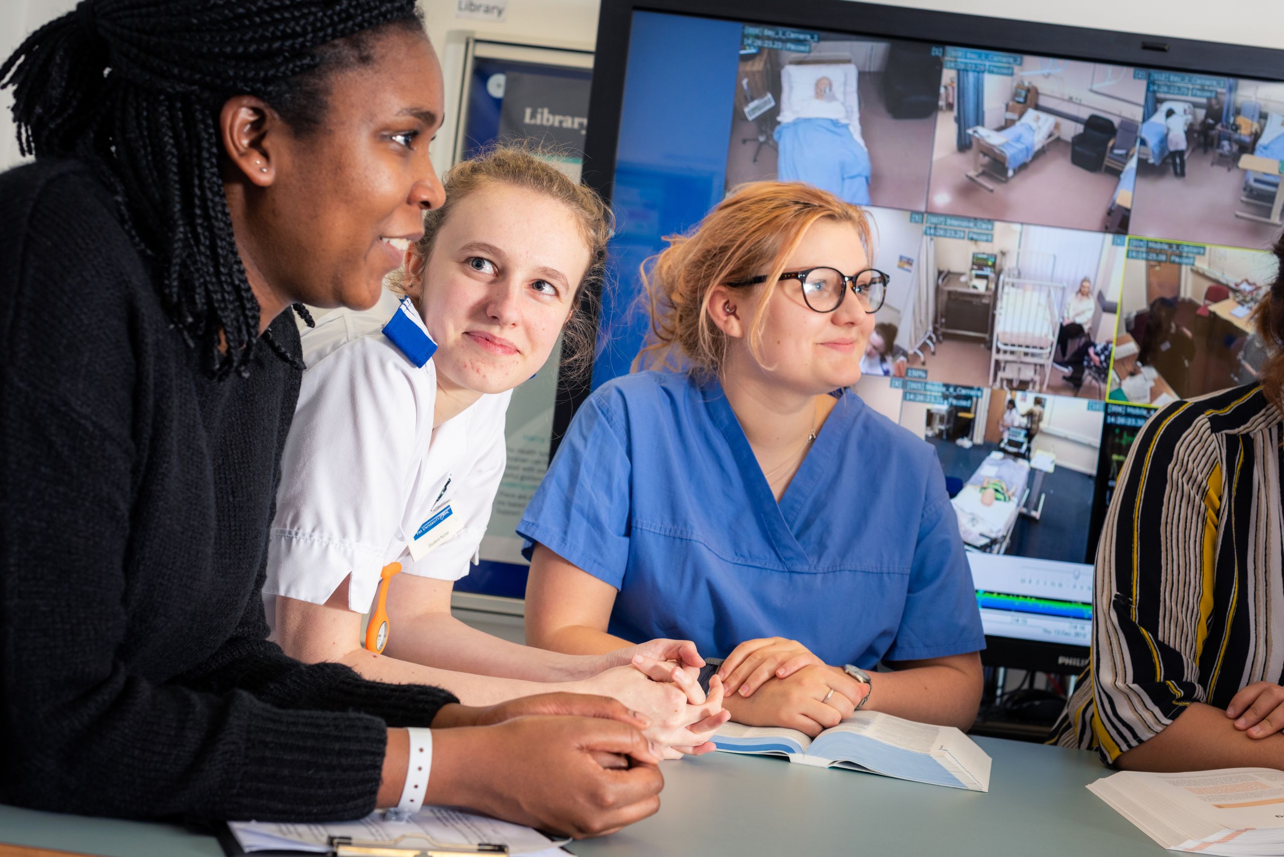 University of York medical students in a seminar with their lecturer